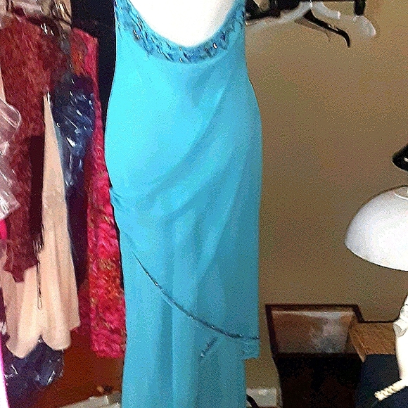 Blue chiffon Dress - Picture 4 of 13
